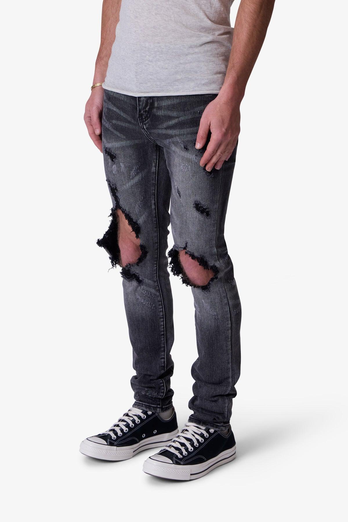 X738 Chewed Up Denim - Washed Black Product Image