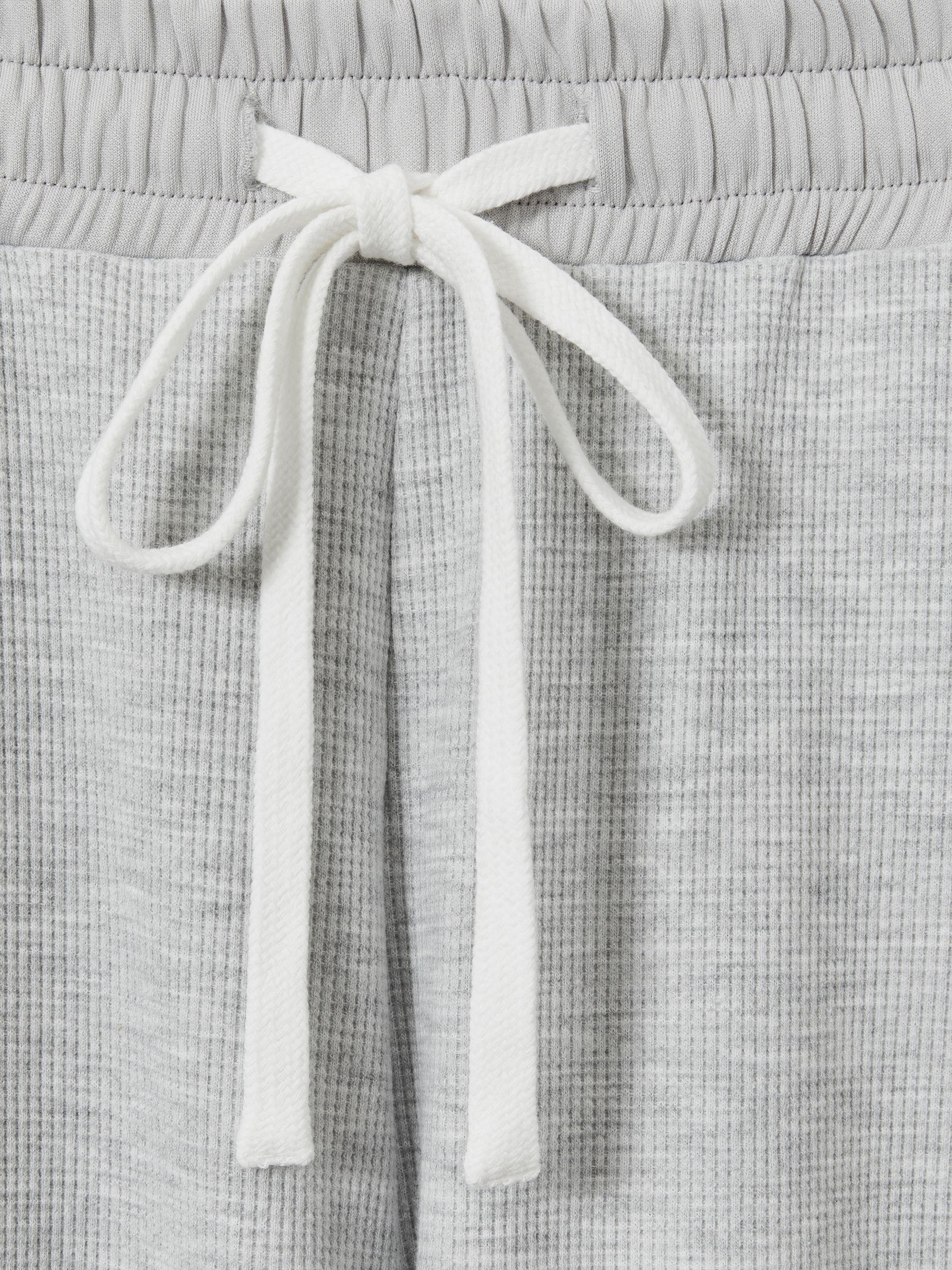 Waffle Jersey Joggers with Cotton in Grey Marl Product Image