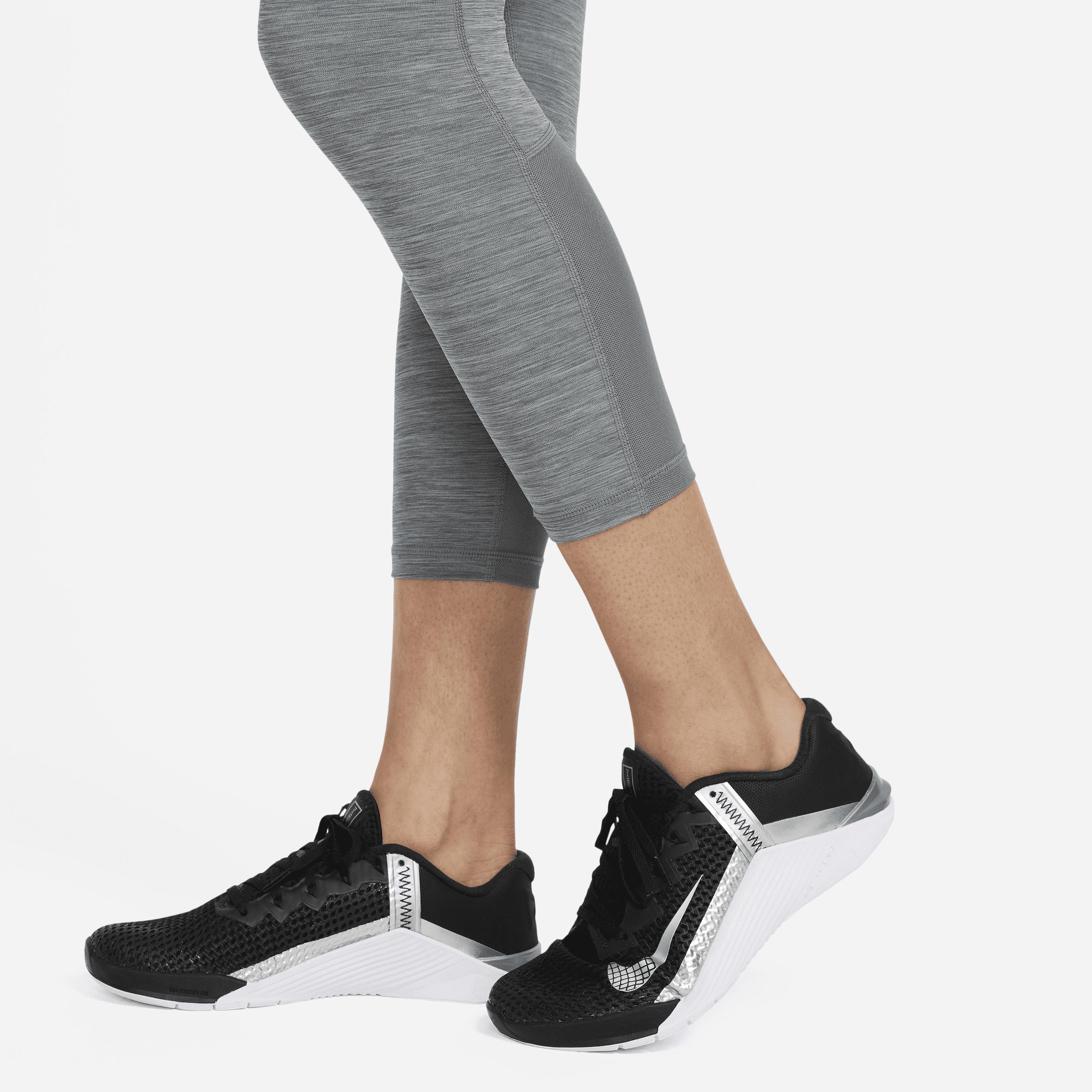 Womens Nike Pro Mid-Rise Crop Mesh-Panel Leggings | CZ9803-084 Product Image