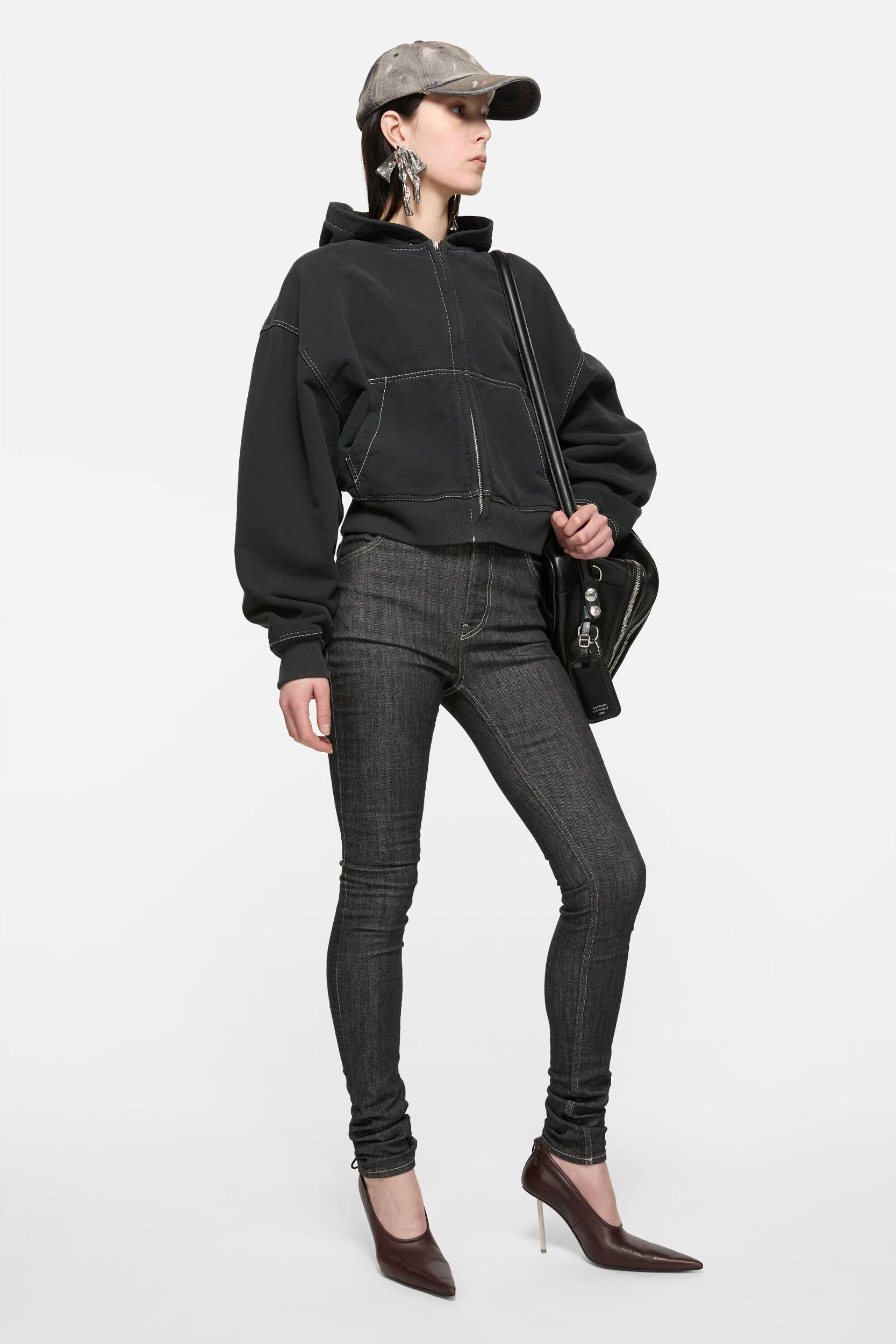 Hooded zip-up sweater Product Image