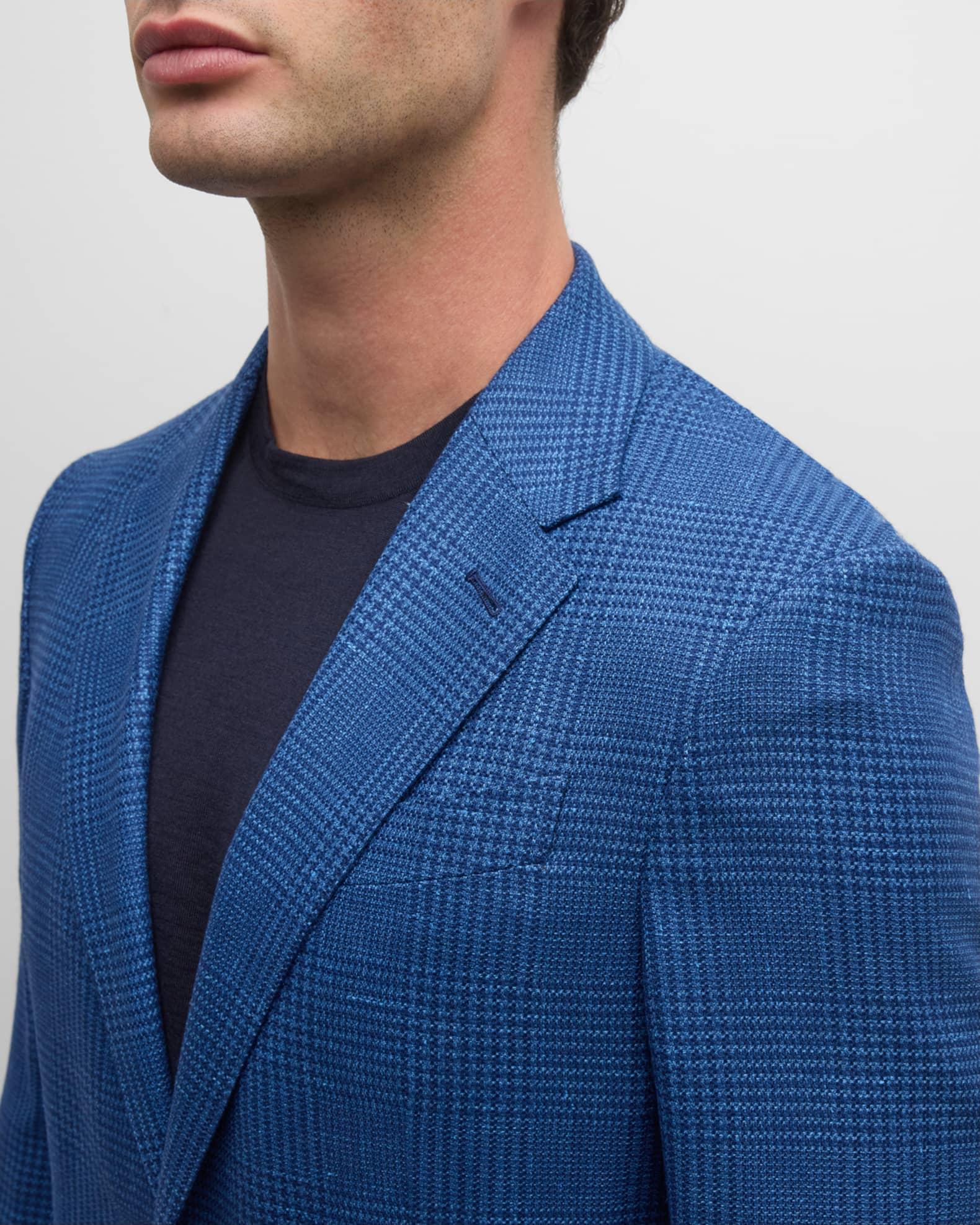 Men's Plaid Cashmere-Linen Sport Coat Product Image