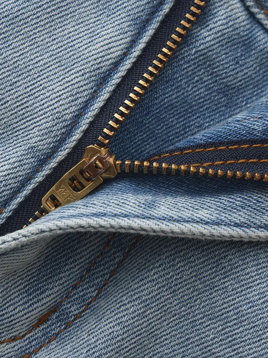 Lexi Low-Rise Light Blue Denim Mini Skirt Product Image