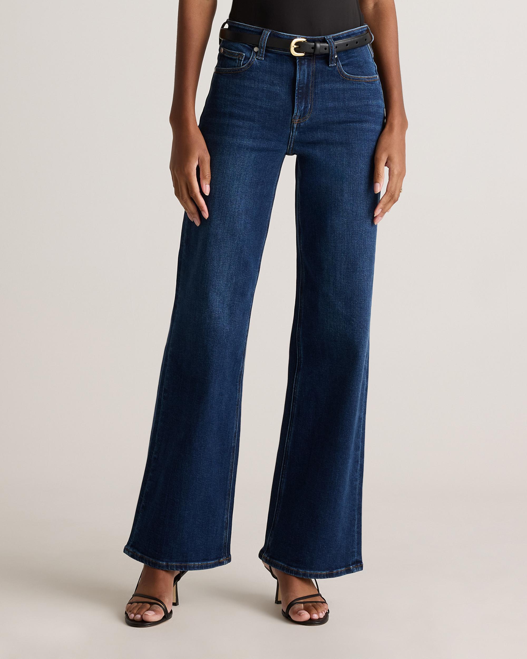 Quince | Women's Bella Stretch Wide Leg Jeans Organic Cotton Product Image