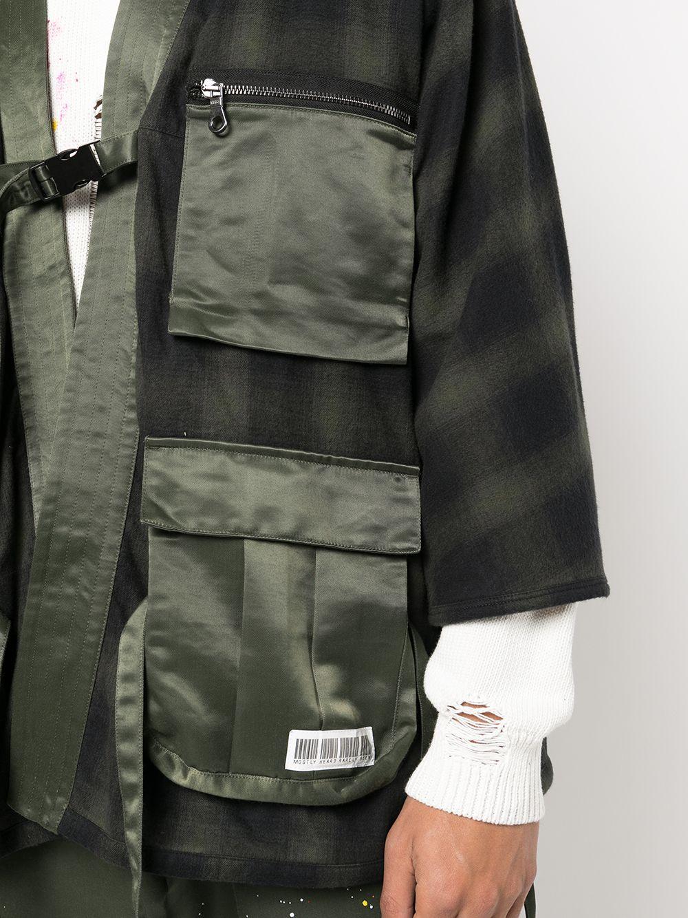 cargo-pocket kimono shirt jacket Product Image