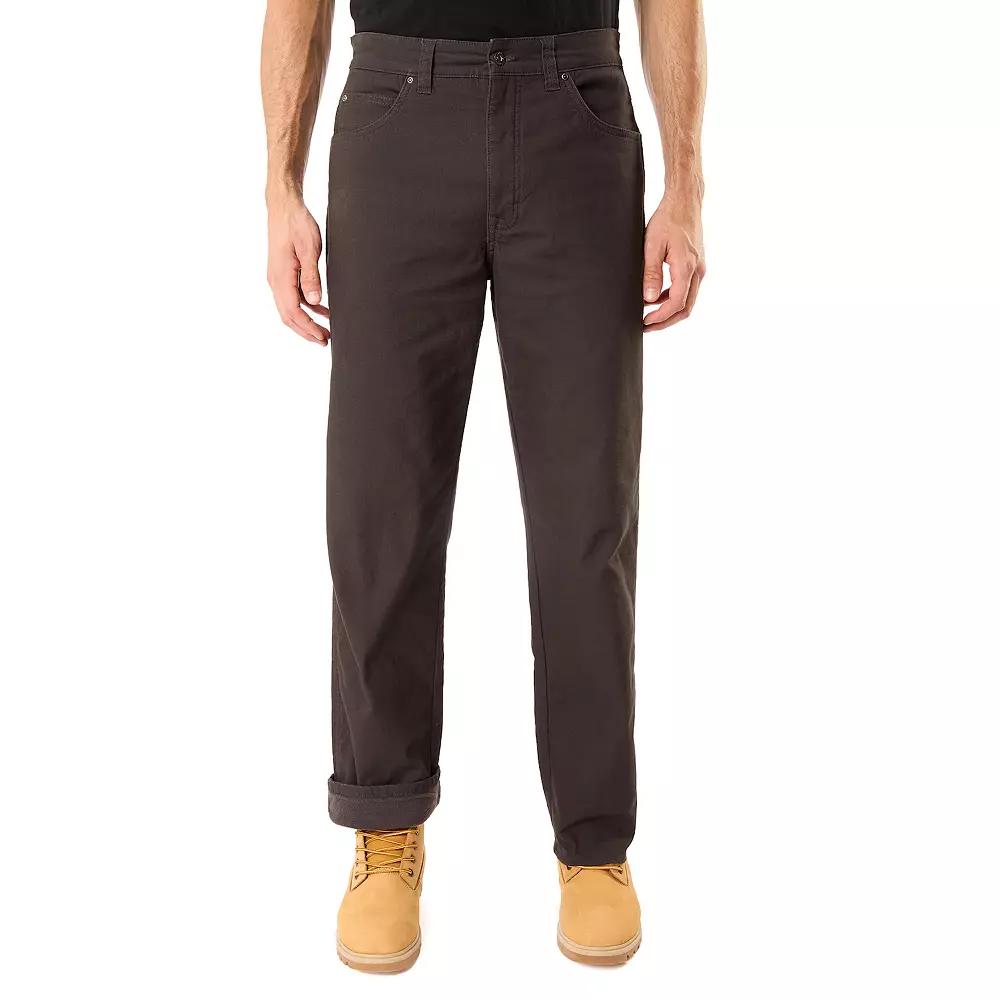 Men's Smith's Workwear Stretch Fleece-Lined Canvas 5-Pocket Pants,  Product Image