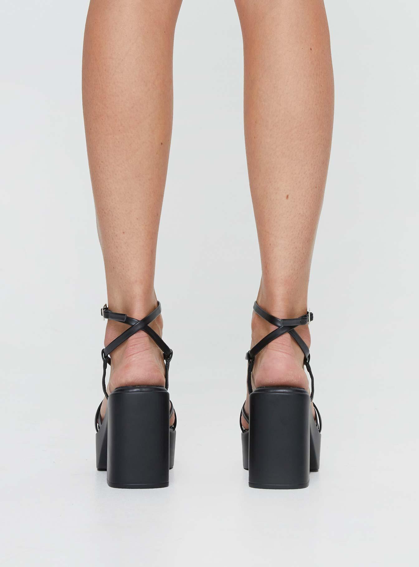Therapy Daze Platform Heels Black Product Image