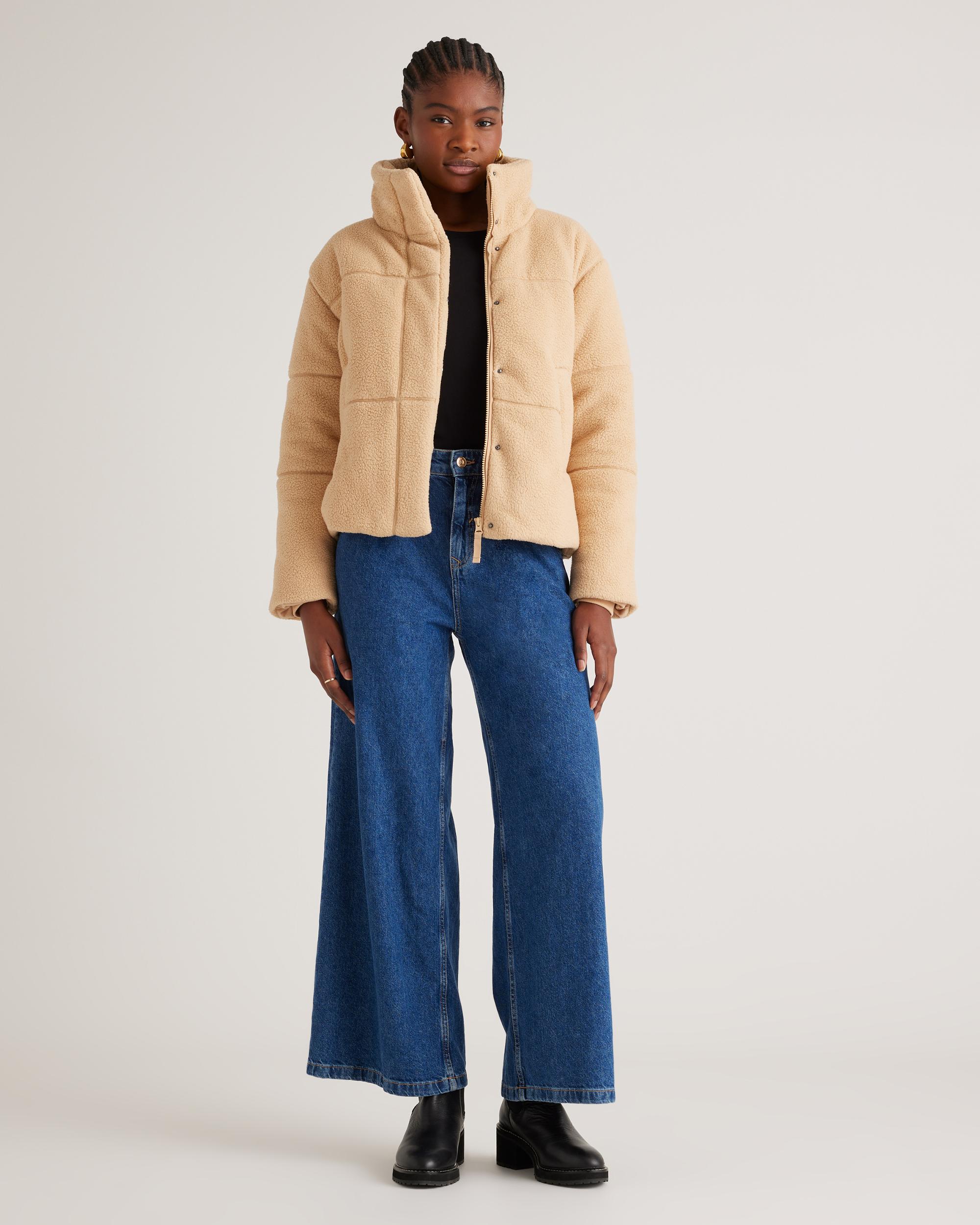 Quince | Women's Sherpa Puffer Jacket Size XL, 100% Polyester Product Image