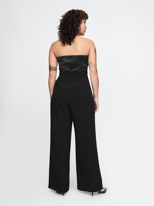Strapless Mixed Media Jumpsuit Product Image