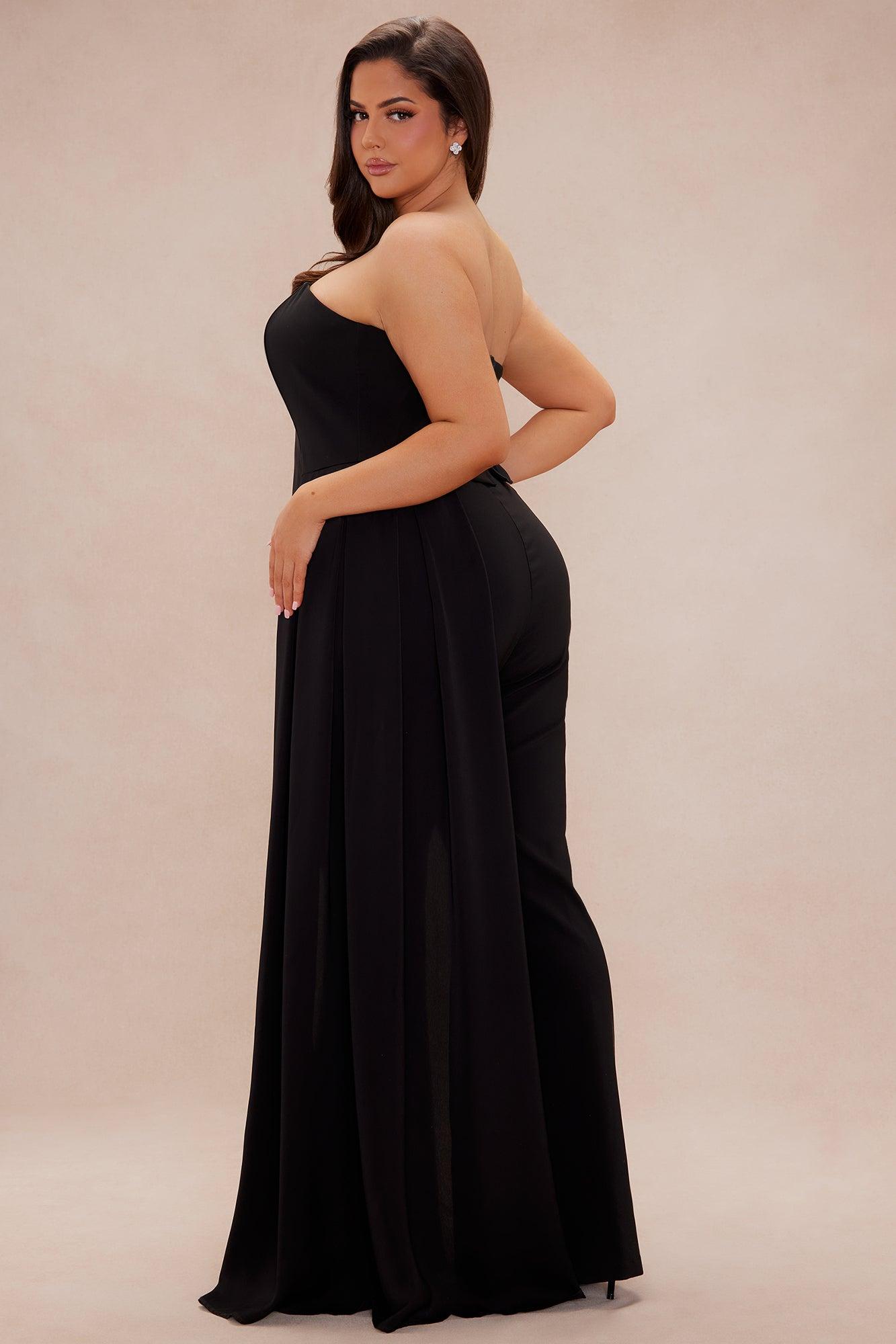 Genesis Draped Pant Set - Black Product Image