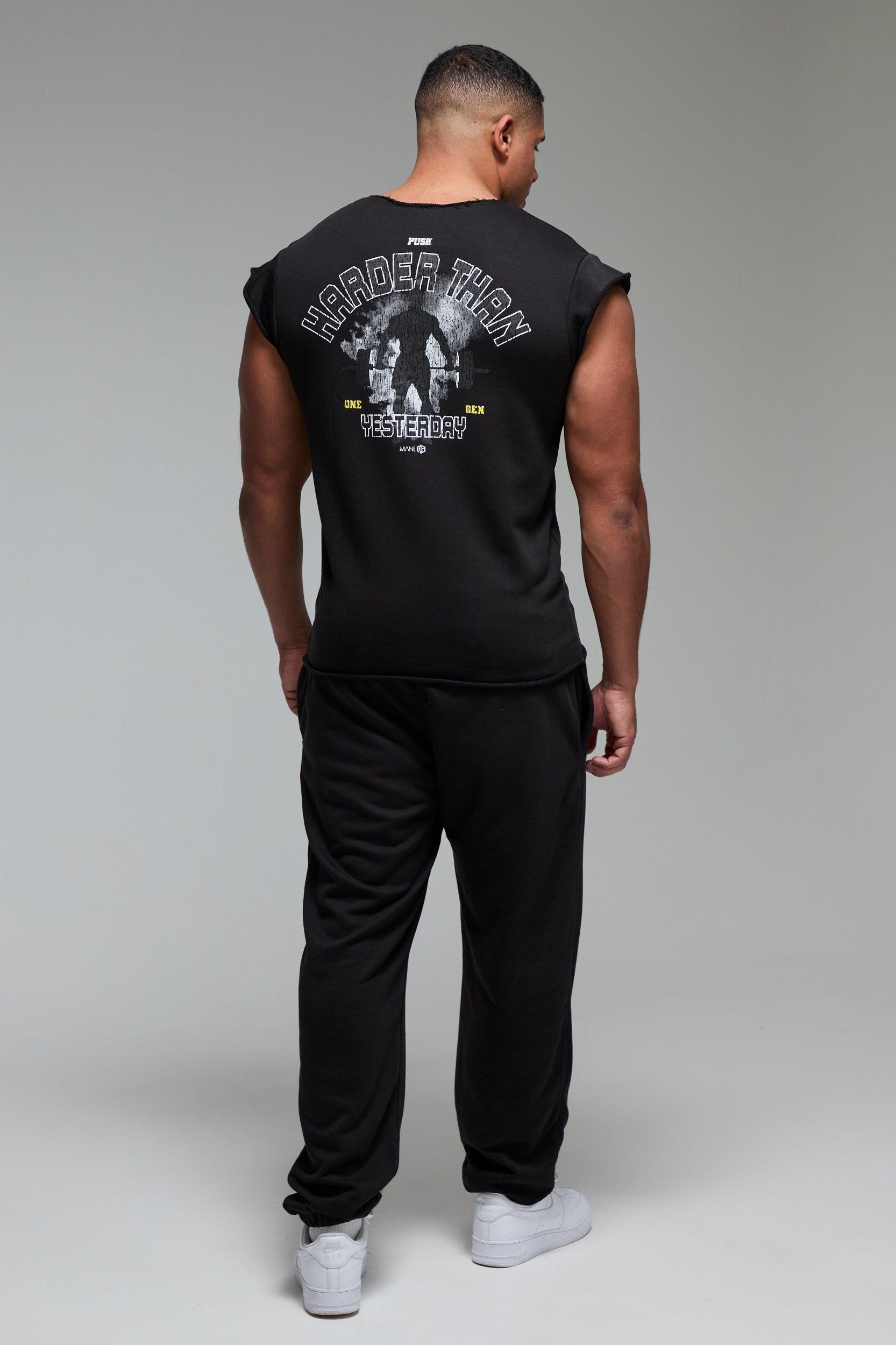 Man Active X OG Workout Oversized Rag Top | boohooMAN USA Product Image