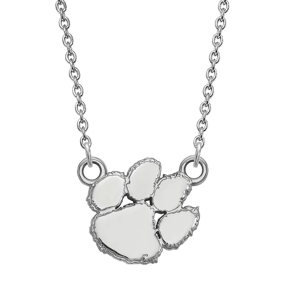 LogoArt Sterling Silver Clemson Tigers Small Pendant Necklace, Women's, Size: 18 mm Product Image