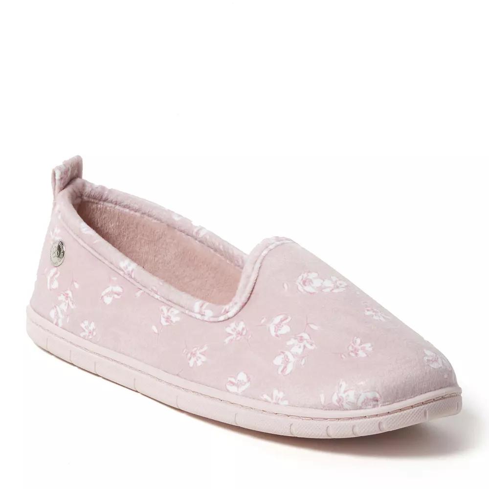 Dearfoams Rachel Velour Womens Closed Back Slippers Product Image