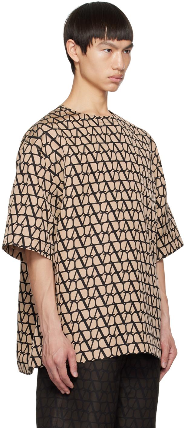 VALENTINO Toile Iconographe Print T-shirt In Cream Product Image