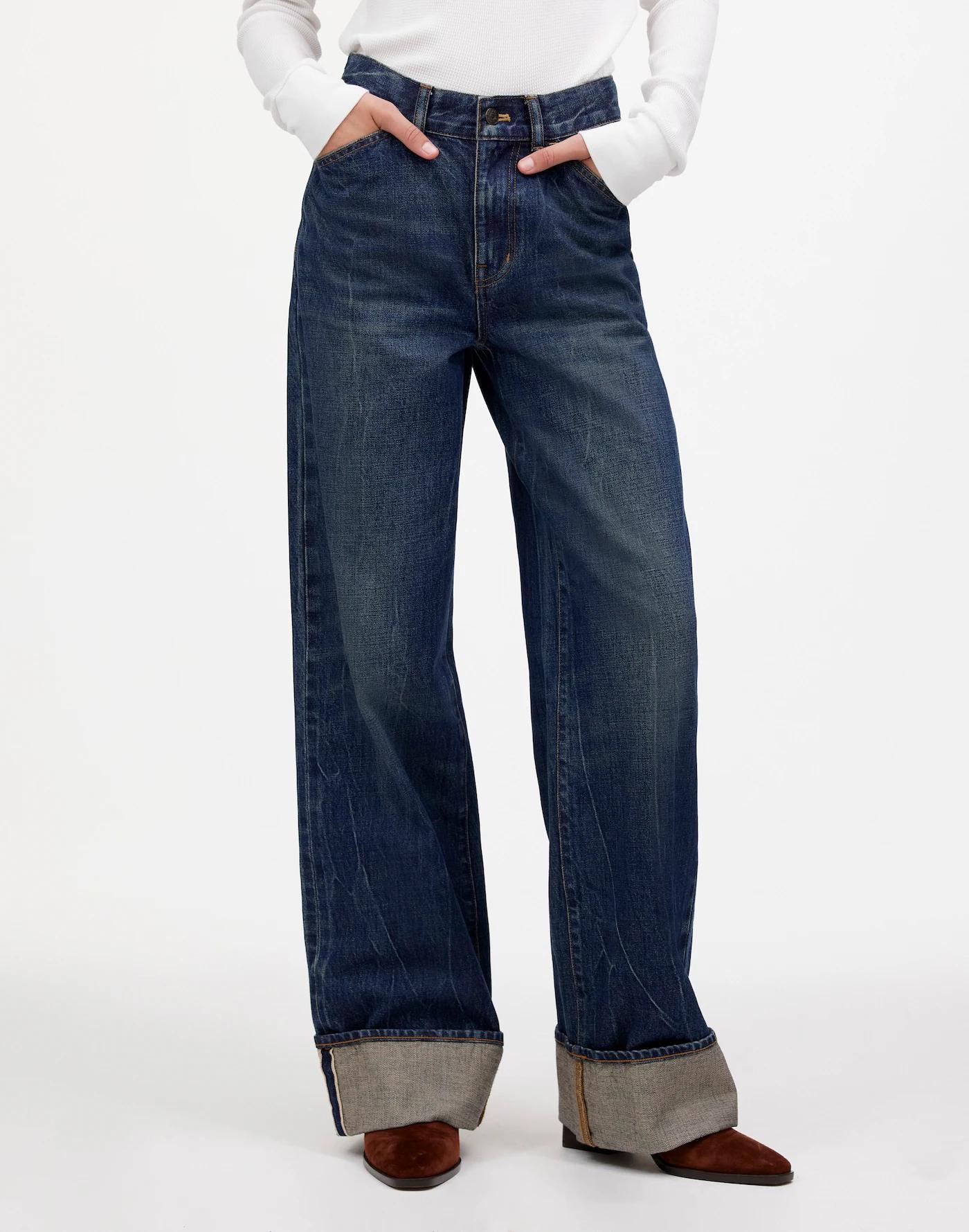 Madewell x Kaihara Denim Superwide-Leg Jeans in Karney Wash Product Image