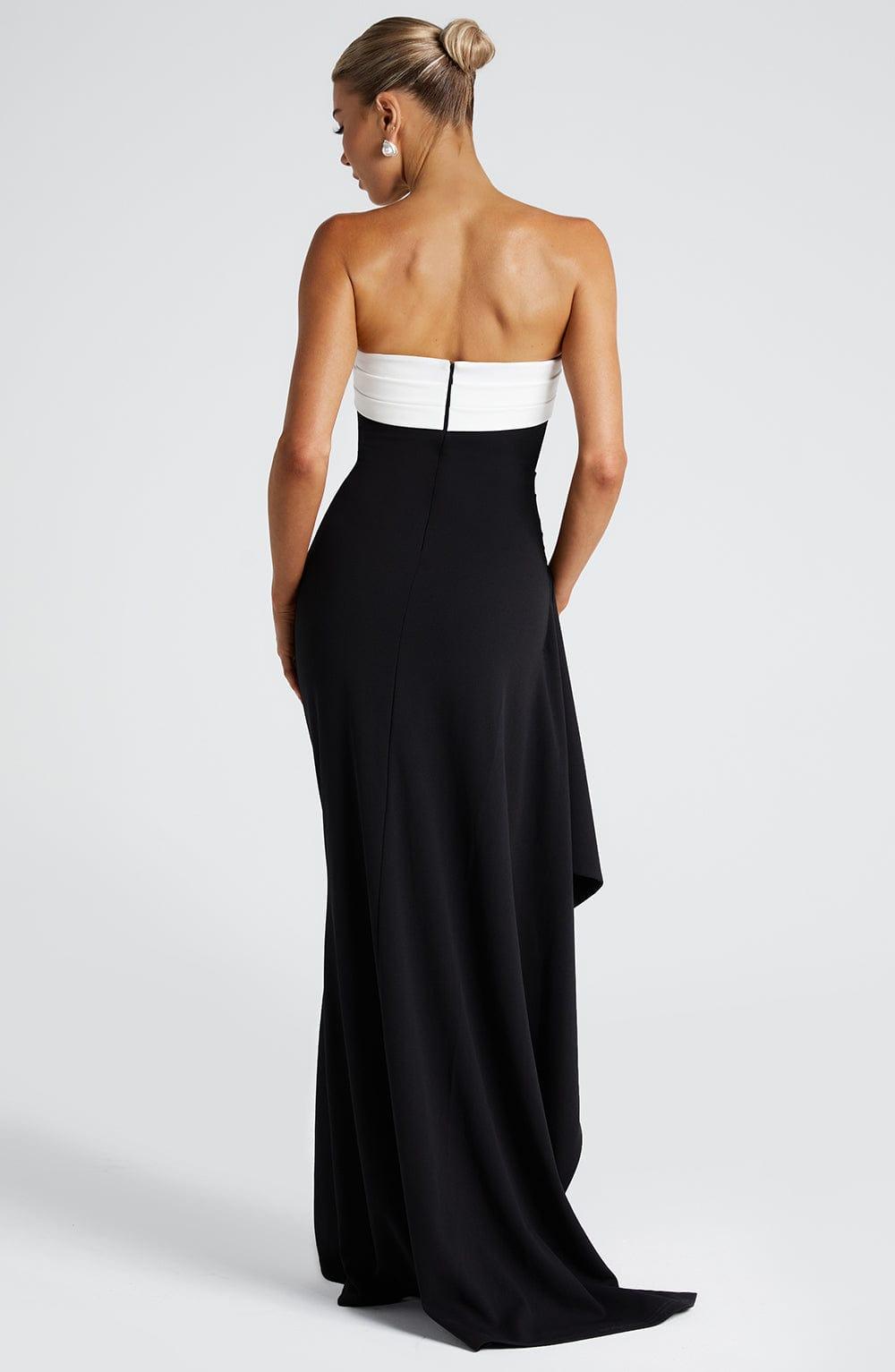 Zafira Maxi Dress - Black/White Product Image