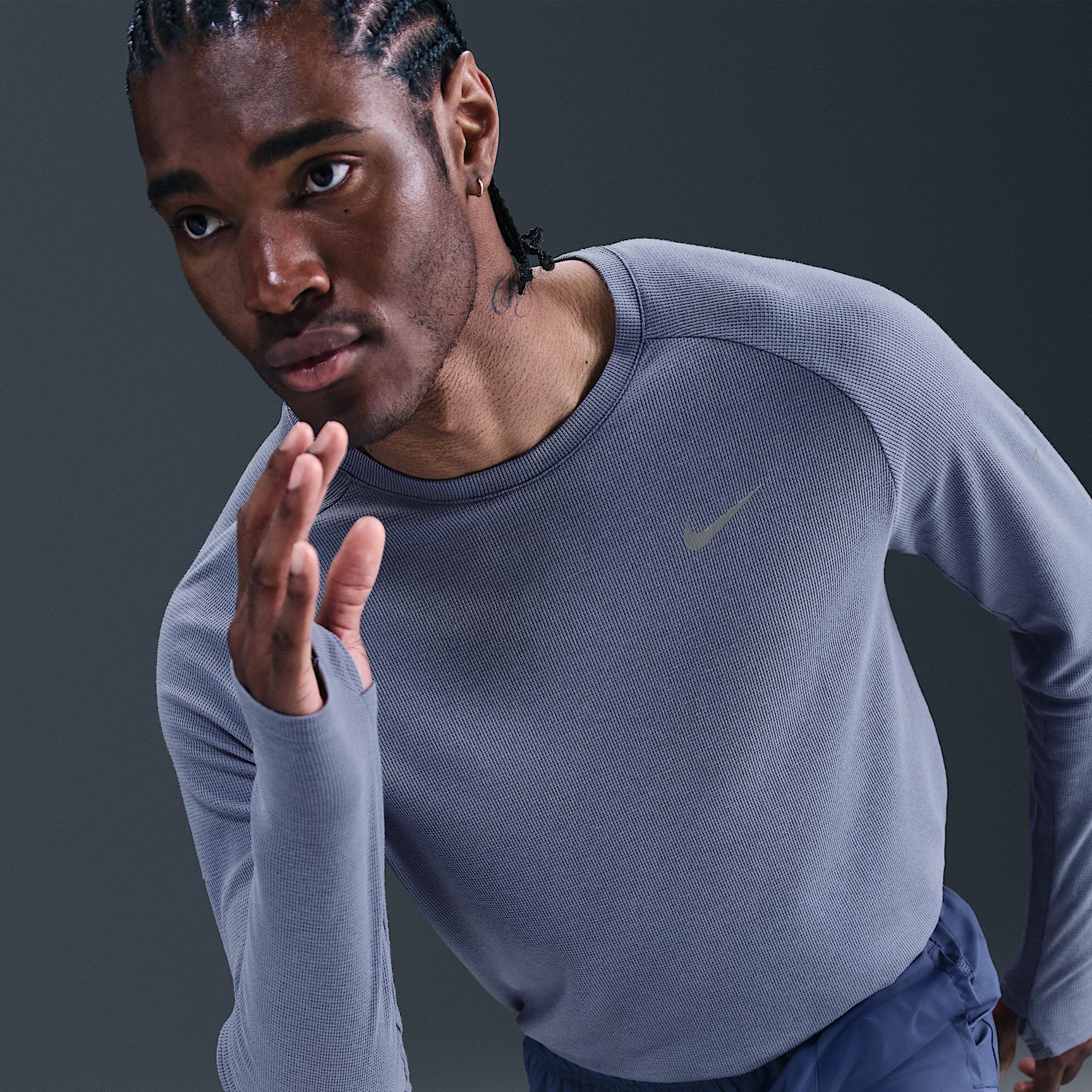 Nike Mens Stride Dri-FIT Running Waffle Crew | HV2705-499 Product Image