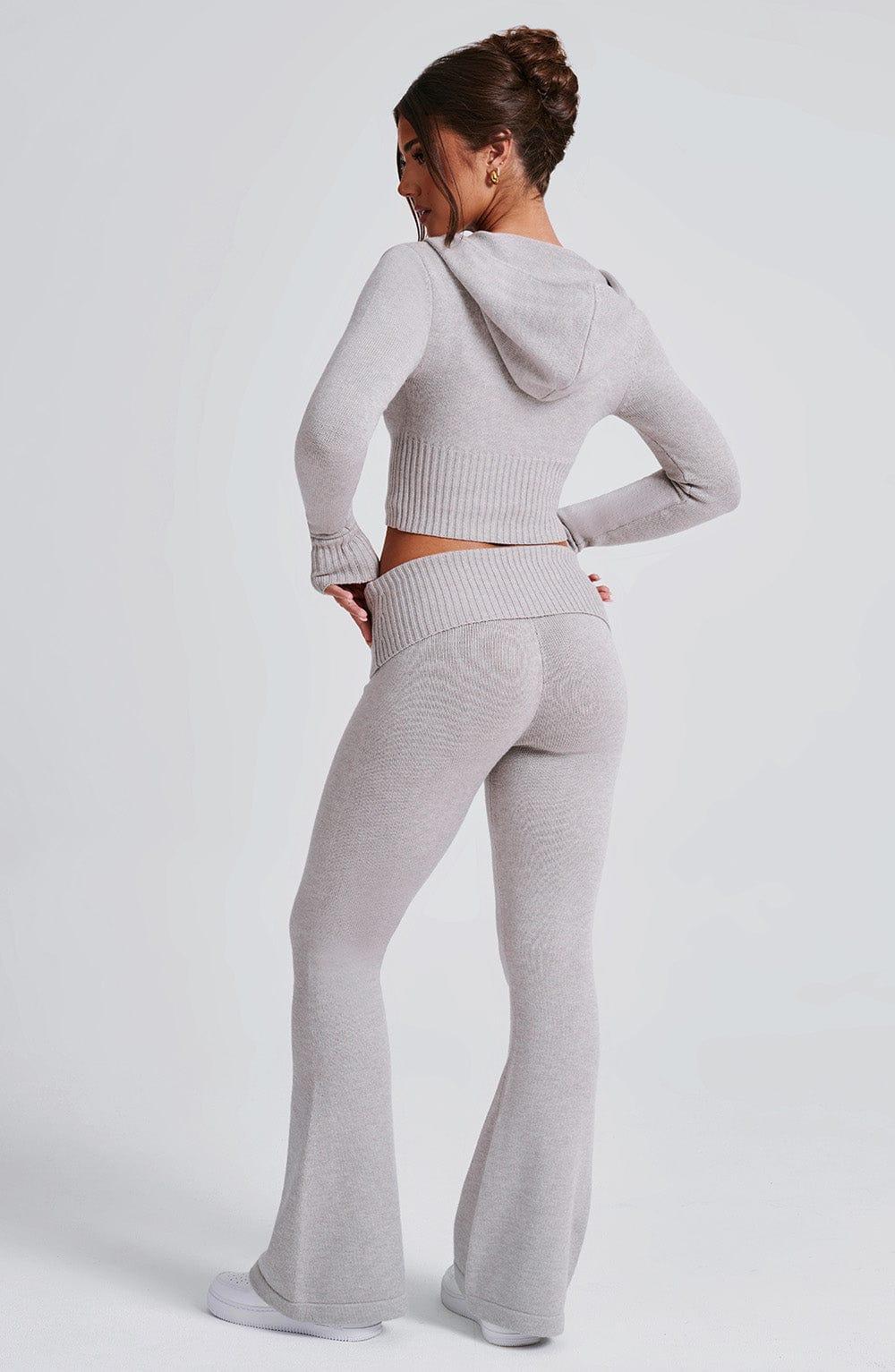 Portia Knit Pants - Light Grey Marl Product Image