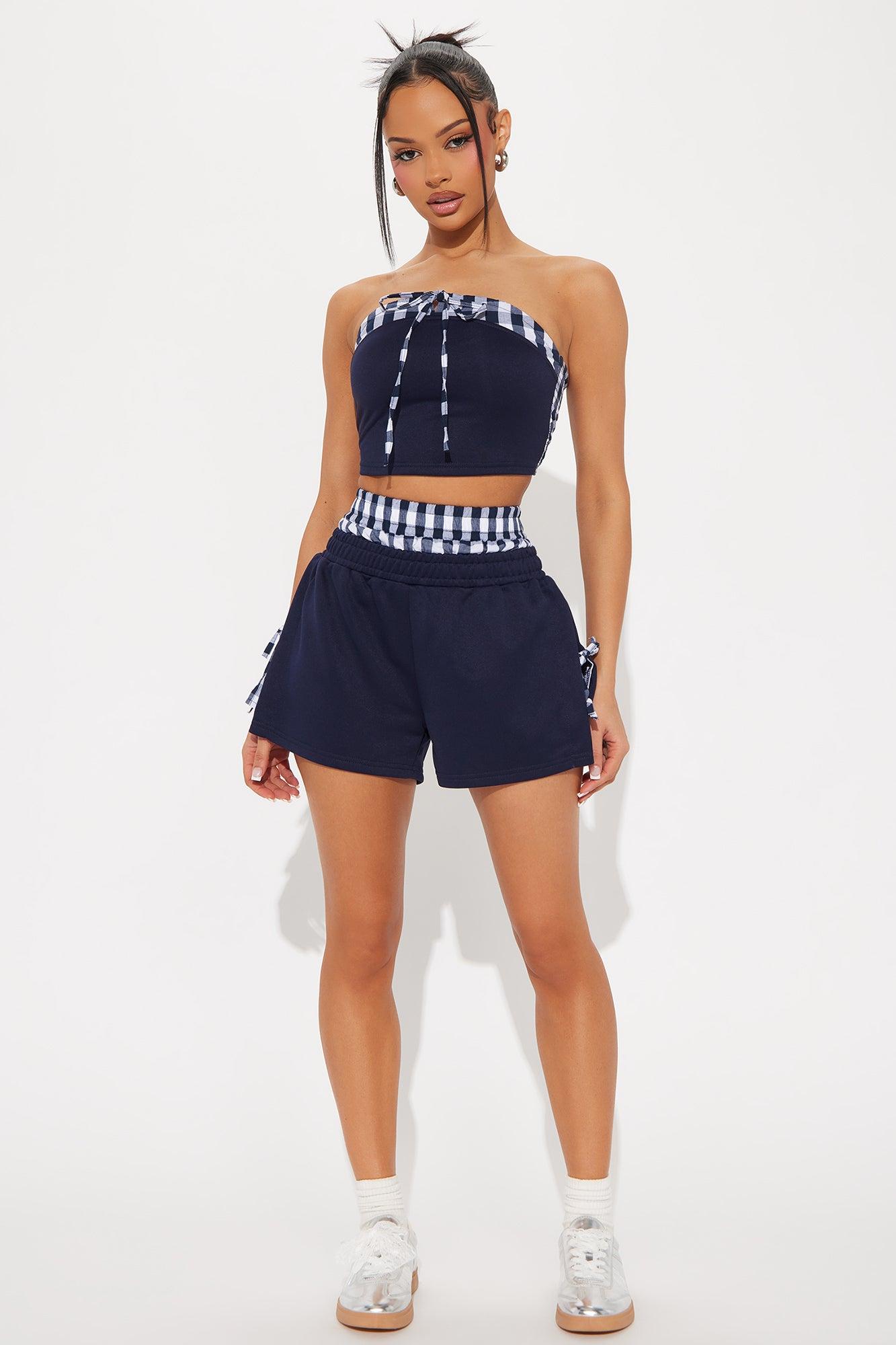 Picnic With Me Boxer Short Set - Navy Product Image