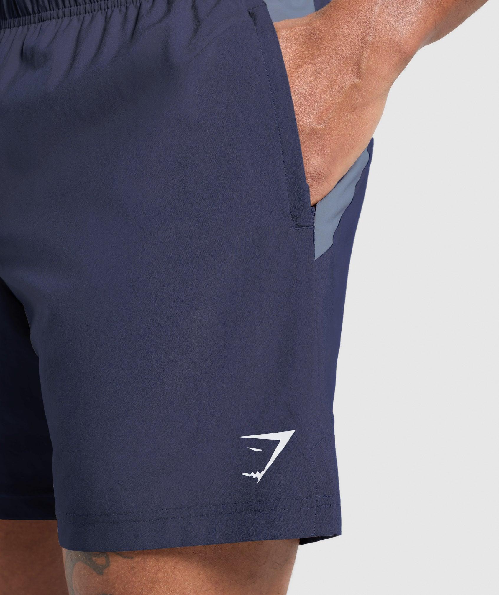 Gymshark Sport Panel 7" Shorts - Heavy Blue/Iron Blue Male Product Image