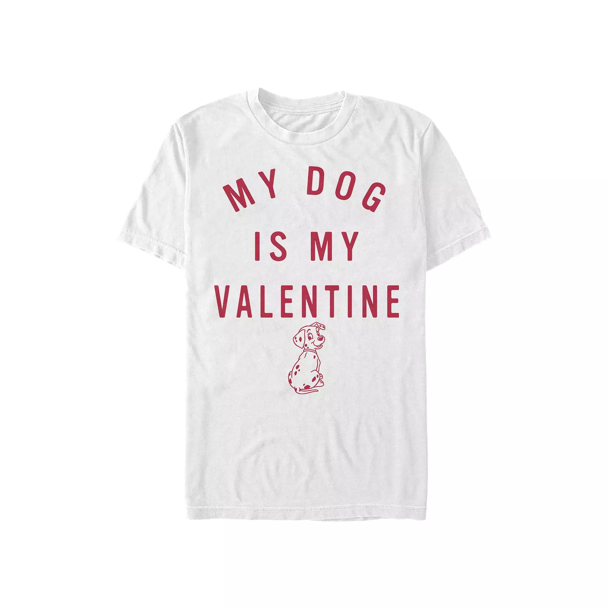 Disney's 101 Dalmatians My Dog Is My Valentine Men's Graphic Tee,  Product Image