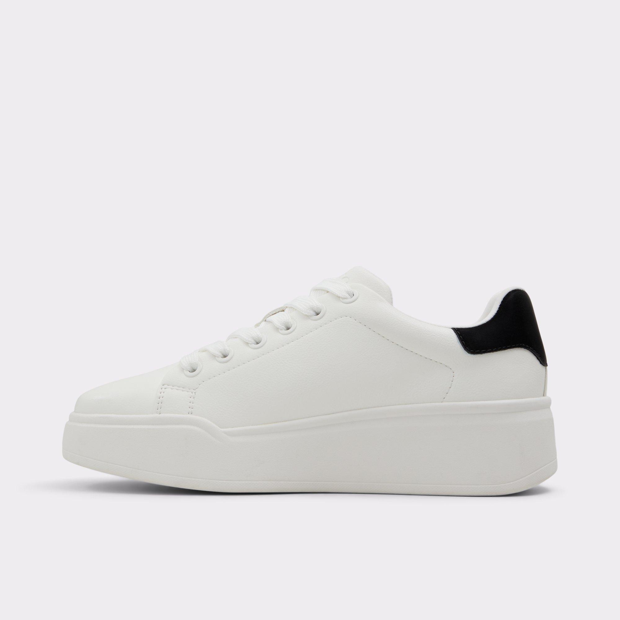 Halerenna White Combo Synthetic Smooth Women's Low top sneakers | ALDO US Product Image