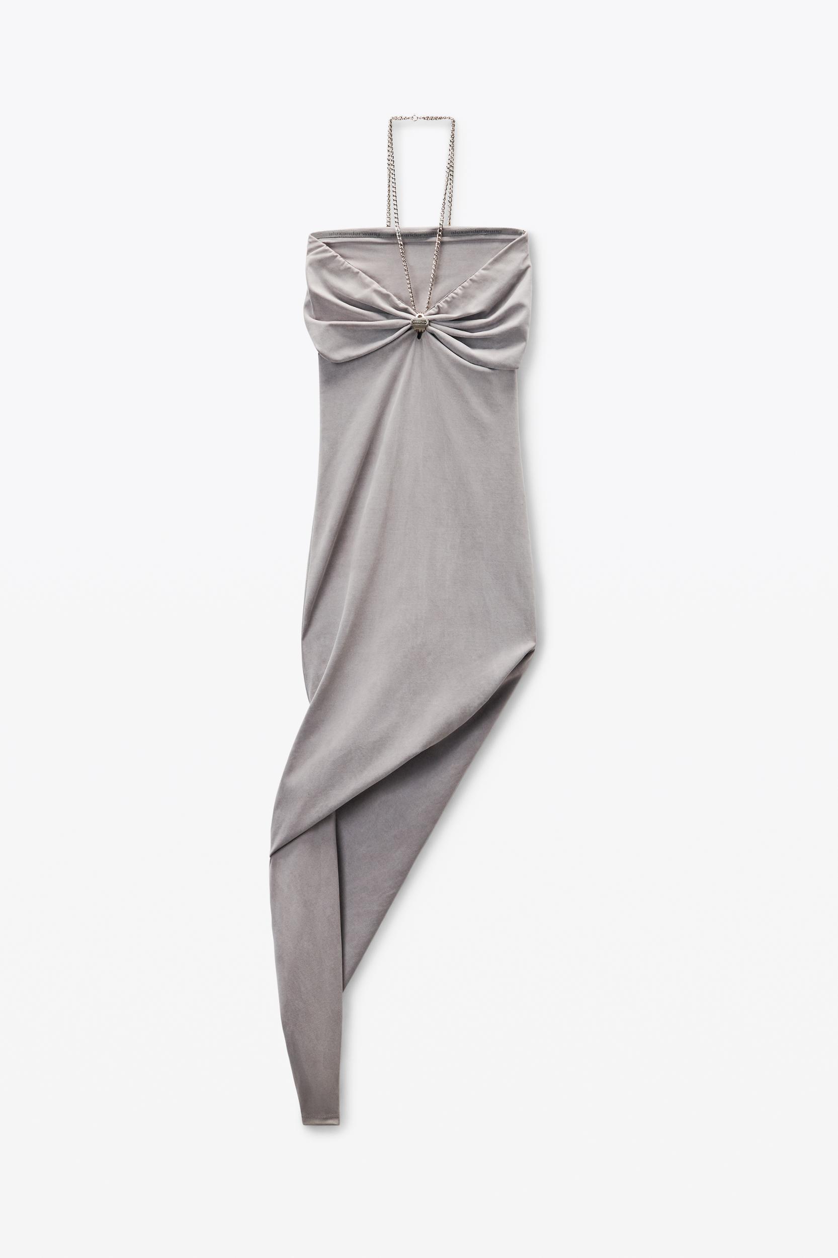 Grey Jersey Dress With Key Hardware Product Image