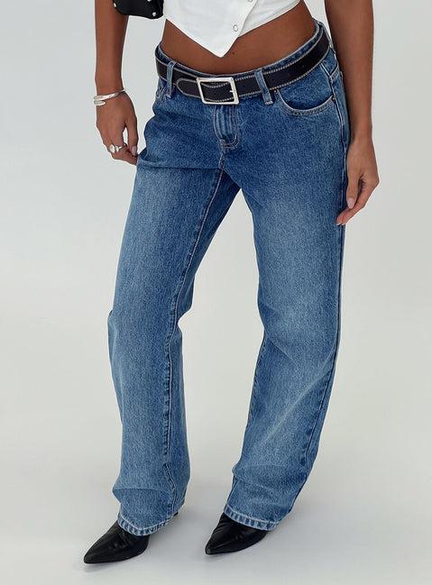 Better Half Low Rise Straight Leg Jeans Horizon Blue Product Image