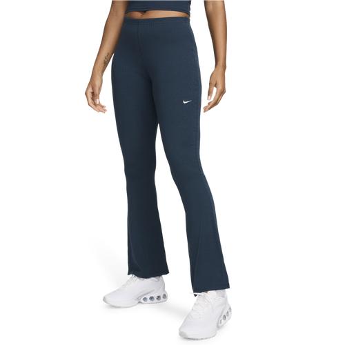 Womens Nike Sportswear Chill Knit Tight Mini-Rib Flared Leggings | FQ2113-478 Product Image