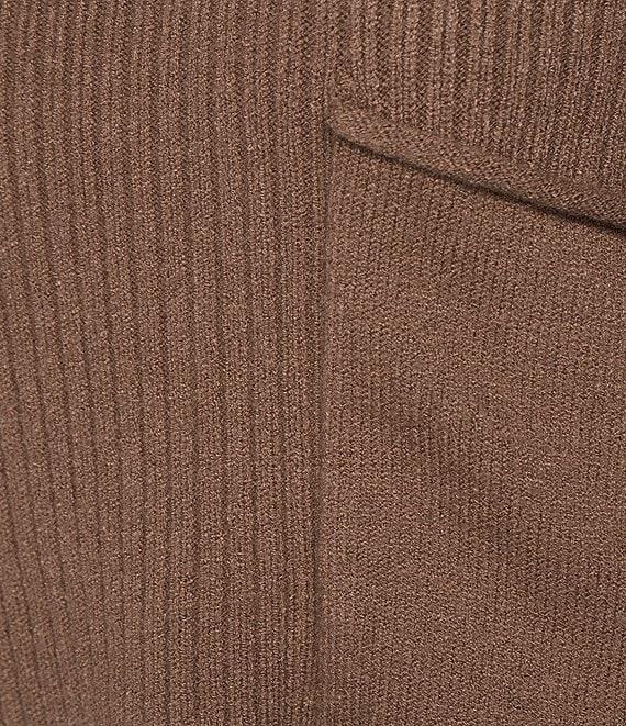 Blu Pepper Knit Mock Neck Pocket Front Long Sleeve Sweater Product Image