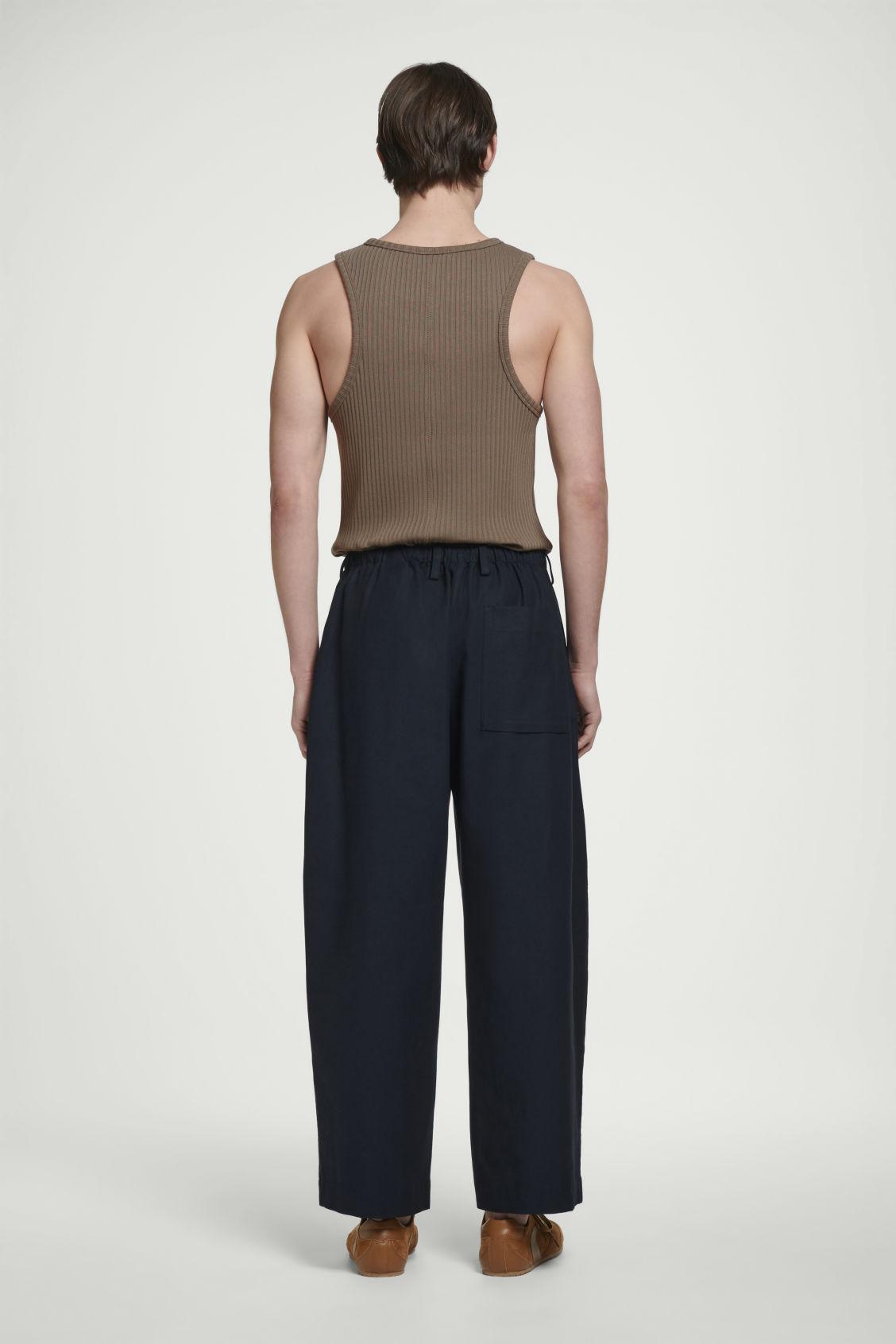 BARREL-LEG DRAWSTRING PANTS Product Image
