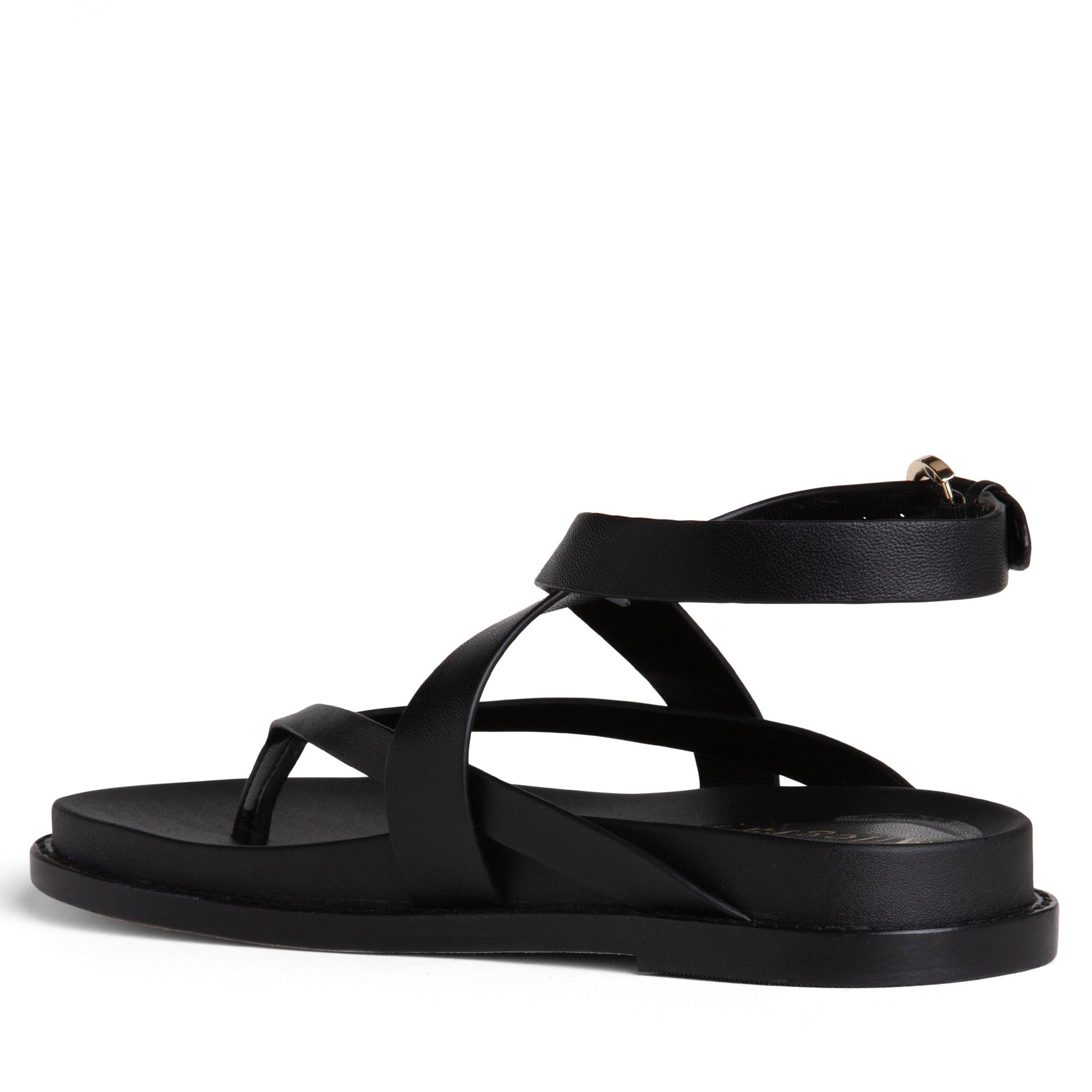 Elise Flat Leather Sandal Product Image