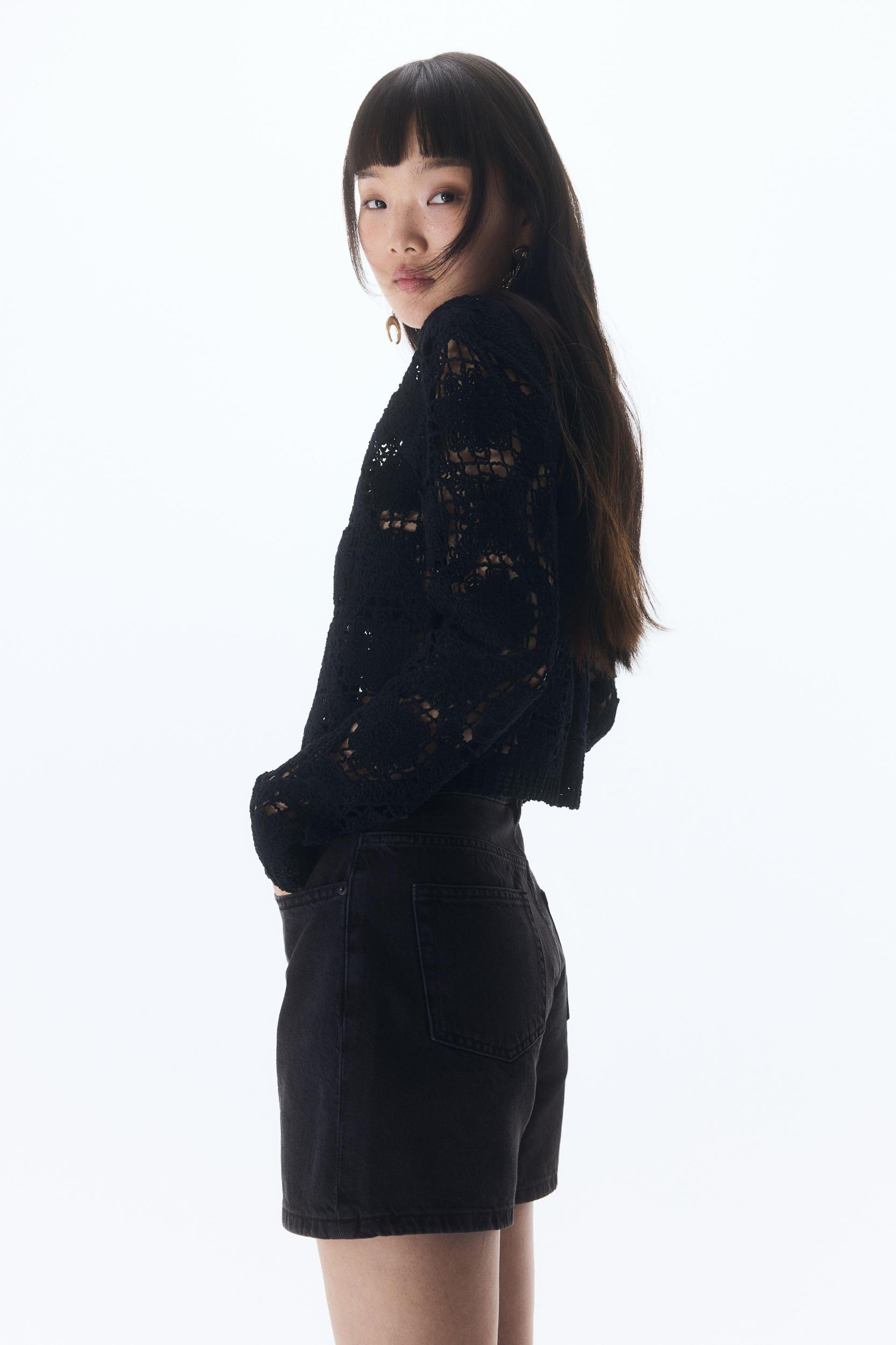 High Denim Shorts Product Image