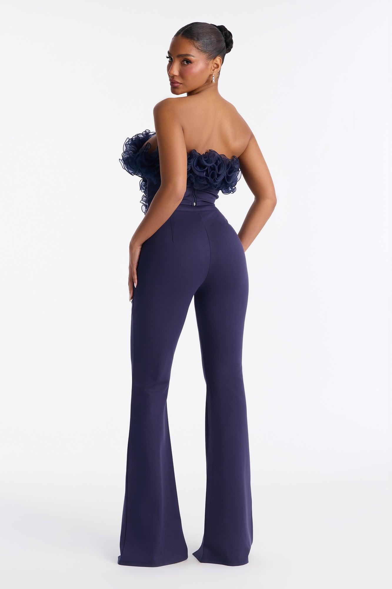 Ruby Rose Corset Pant Set - Navy Female Product Image