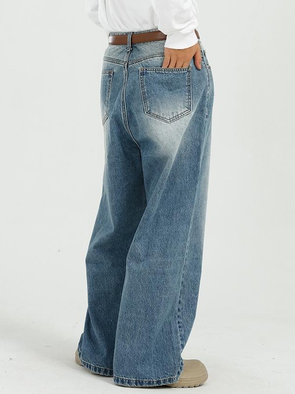 Men's Grind White Design Loose Jean Product Image