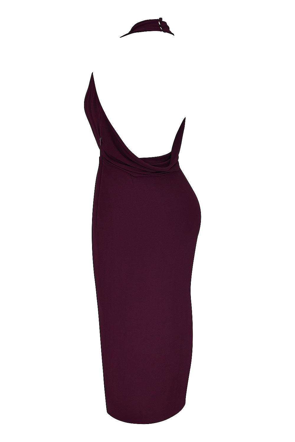 Florentina  merlot draped midi dress Product Image