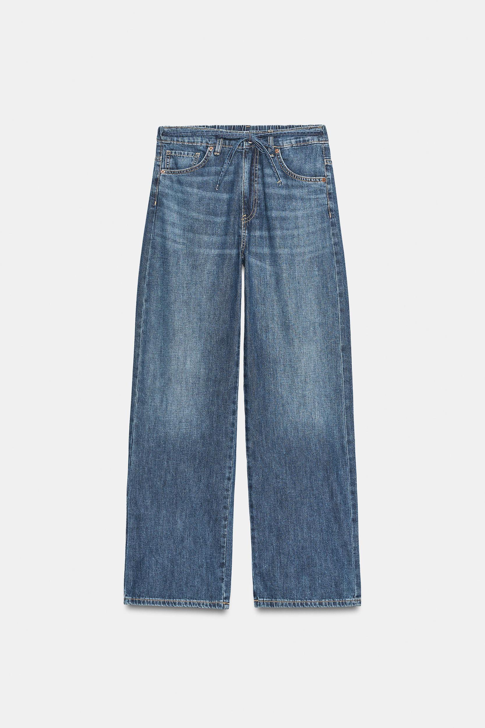 TRF RELAXED MID-RISE DENIM JEANS Product Image