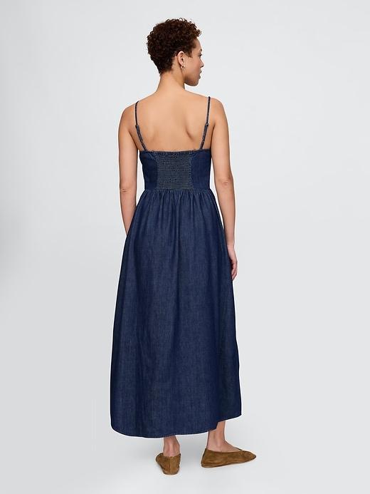 Denim Drop-Waist Maxi Dress Product Image