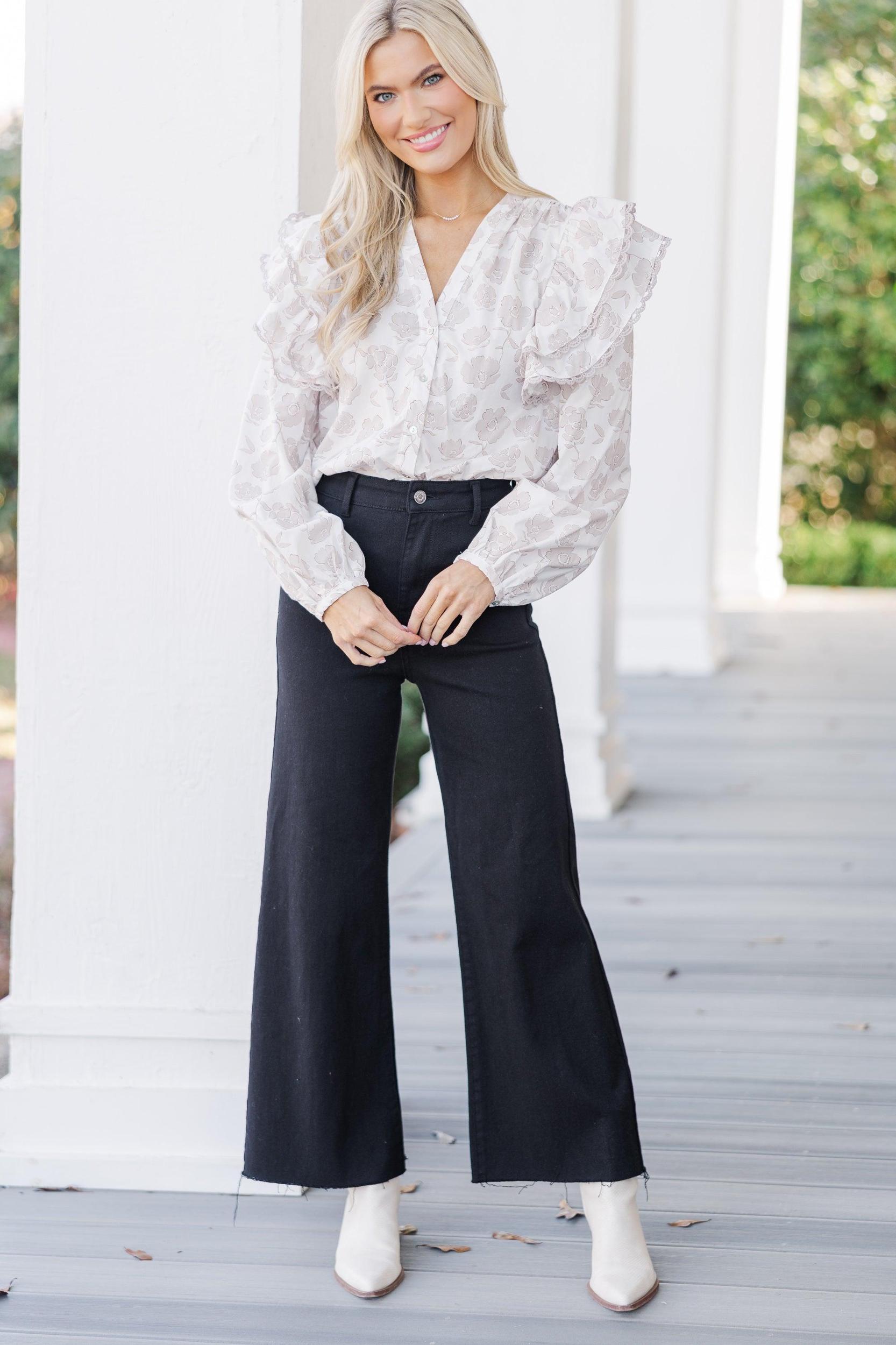 The Rendezvous Cream Floral Blouse Female Product Image