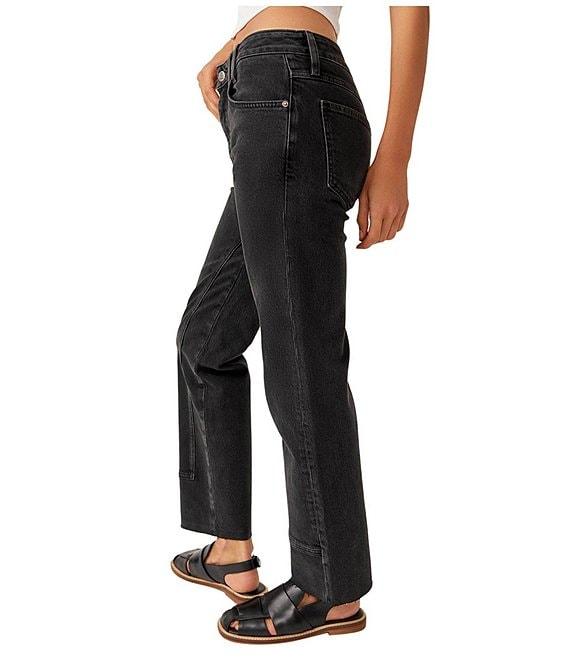 Free People Risk Taker High Rise Straight Leg Jeans Product Image