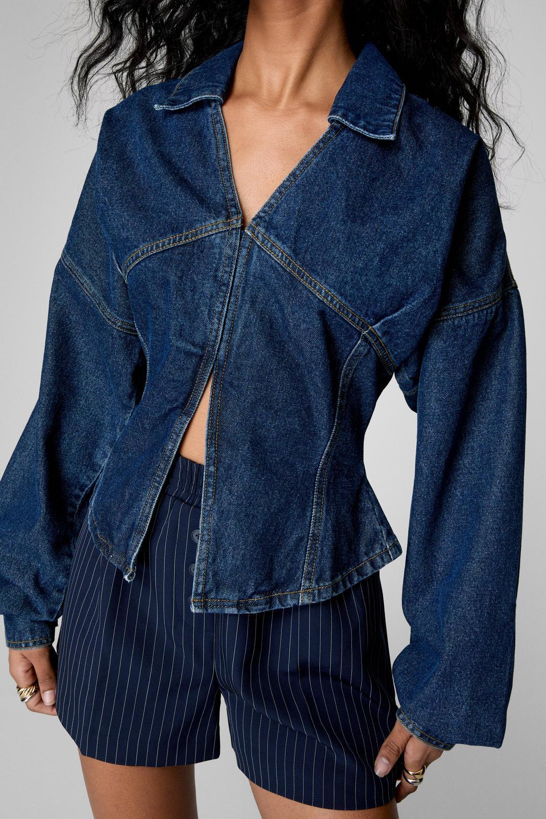 Denim Corset Shirt Product Image