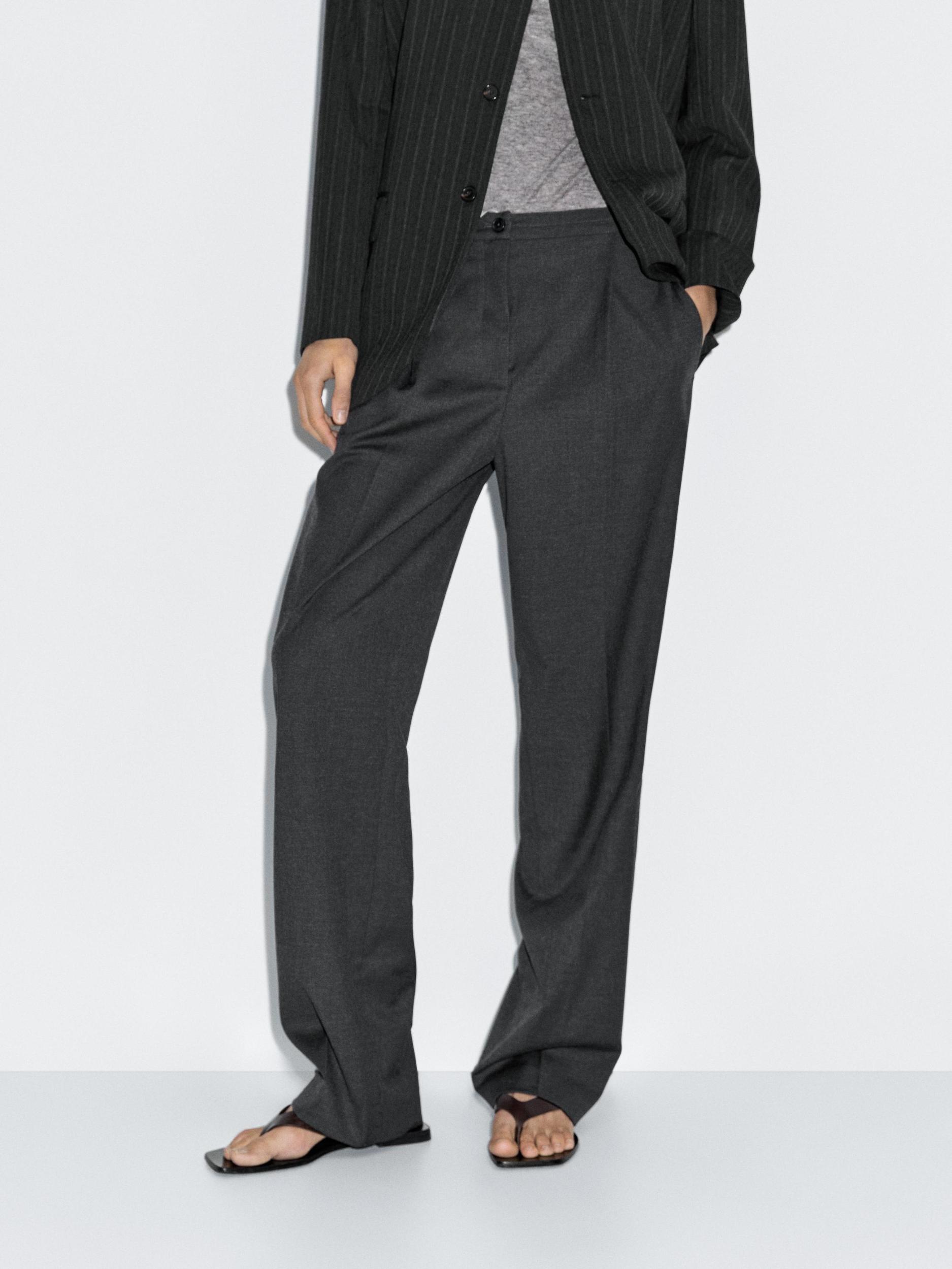 Dart trousers with elastic waistband Product Image