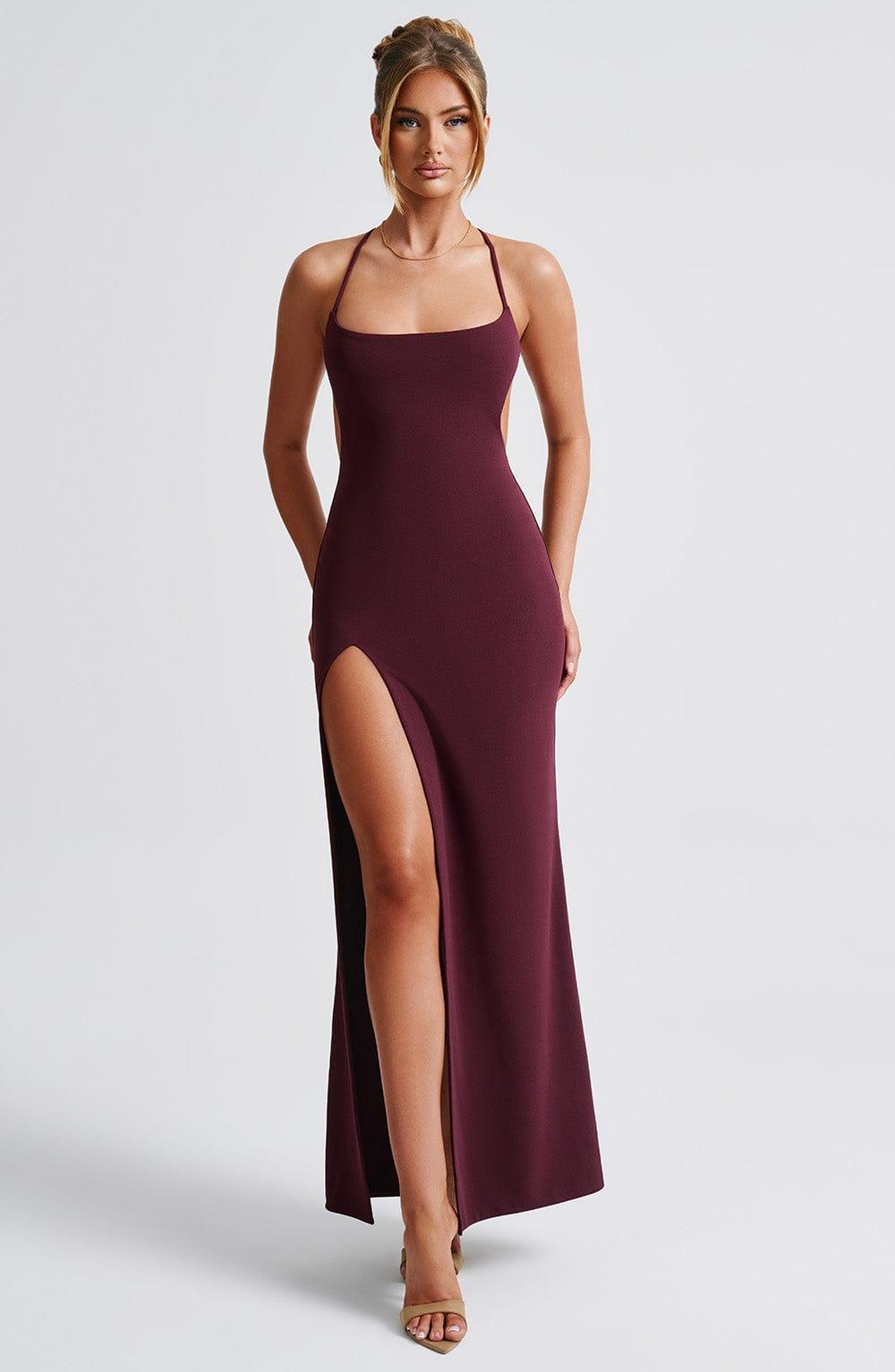 Beatrix Maxi Dress - Cherry Lacquer Product Image