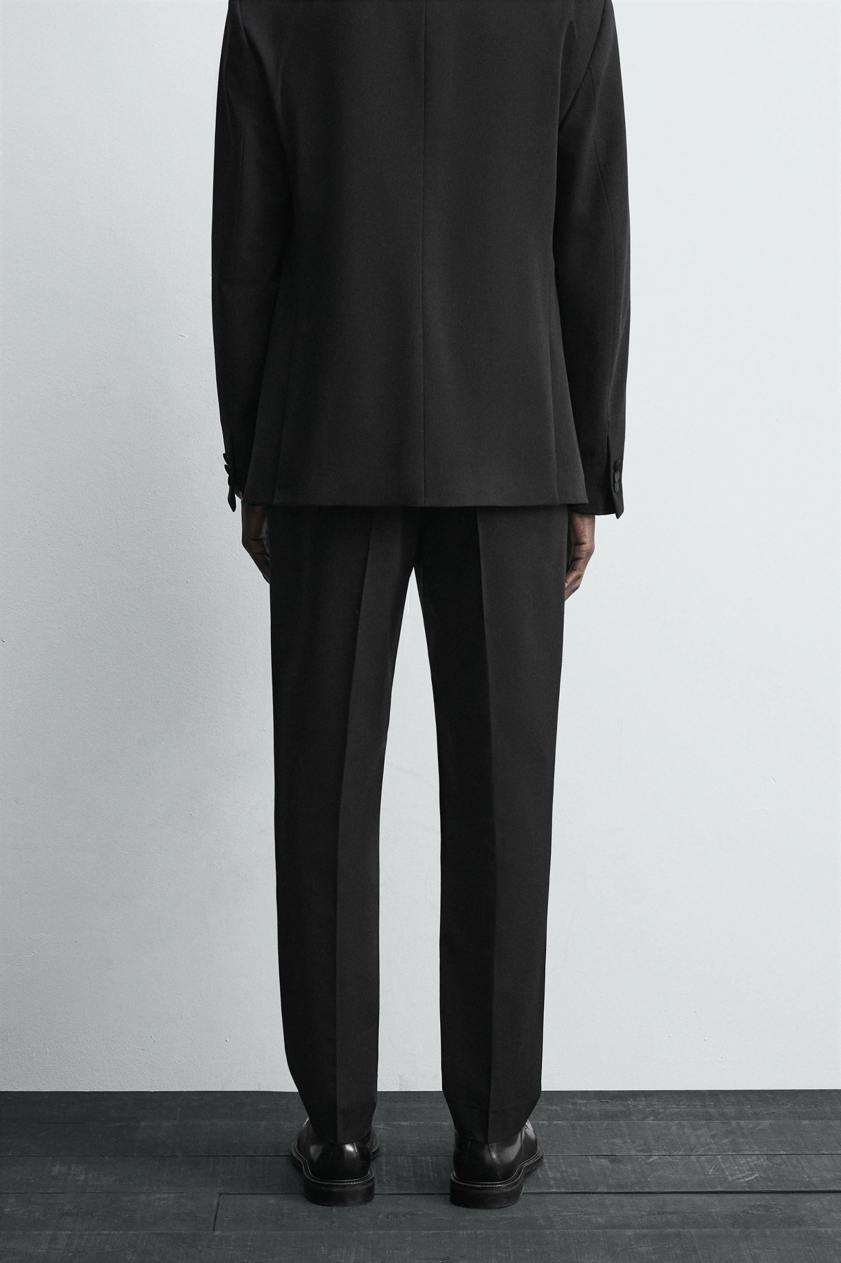 WOOL BLEND TUXEDO SUIT PANTS Product Image