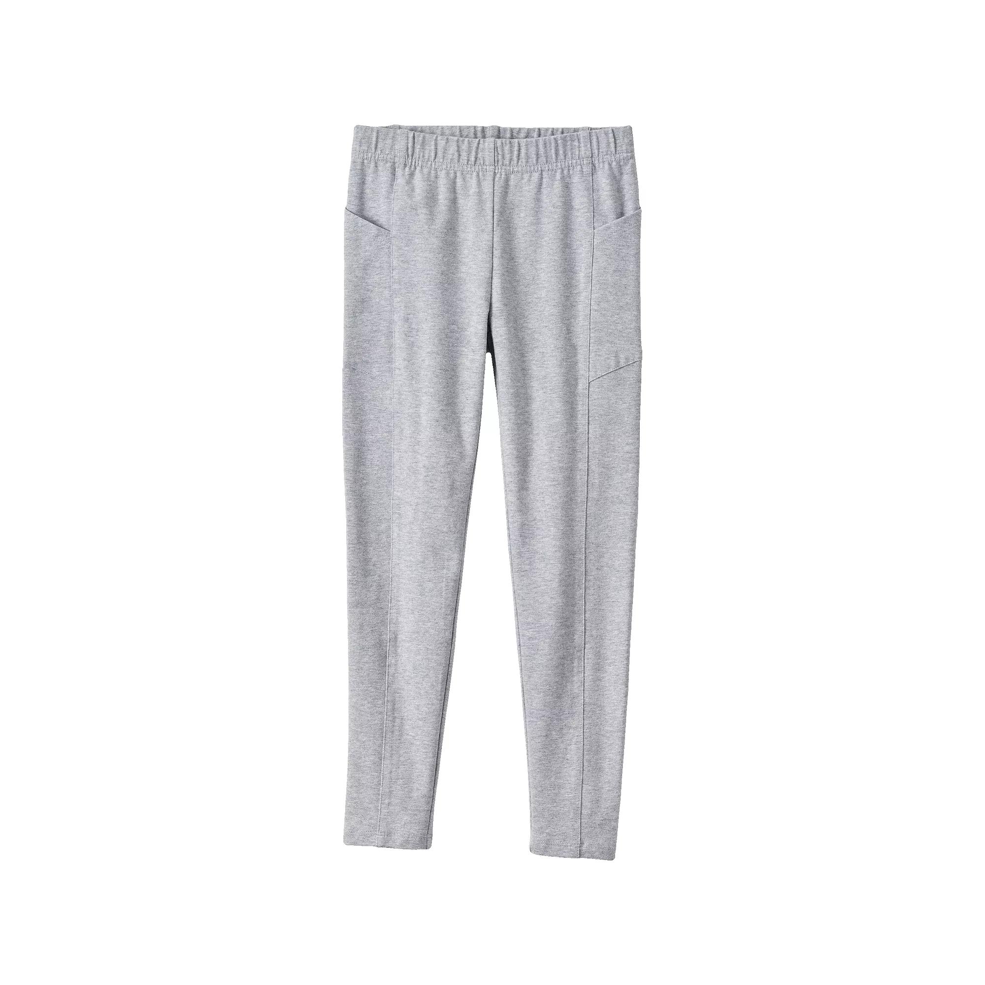 Lands' End Girls Tough Cotton Ankle Legging with Pockets Product Image