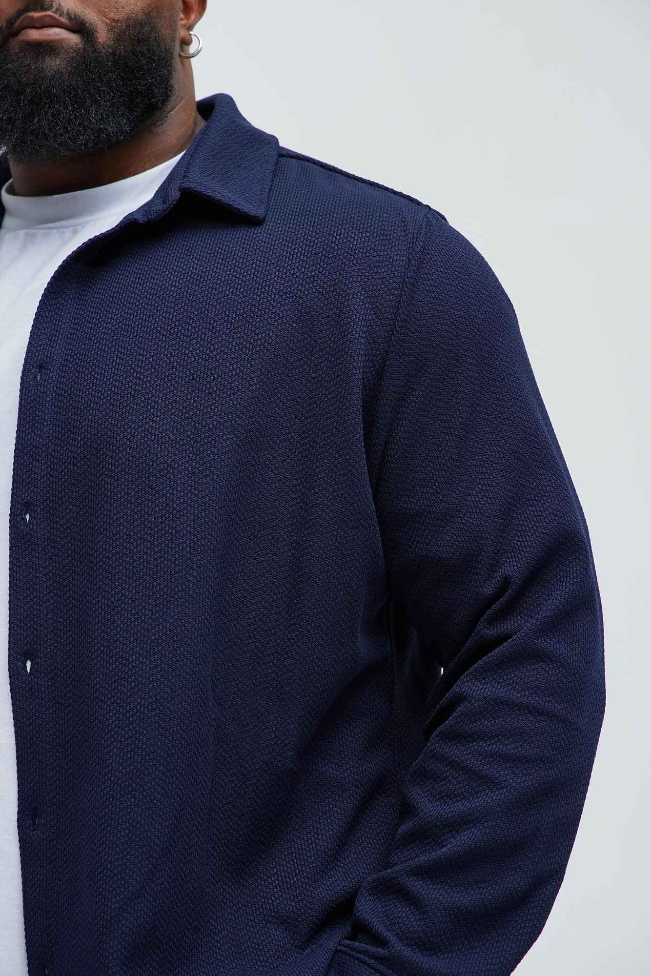 Find Here Textured Shirt - Blue Product Image