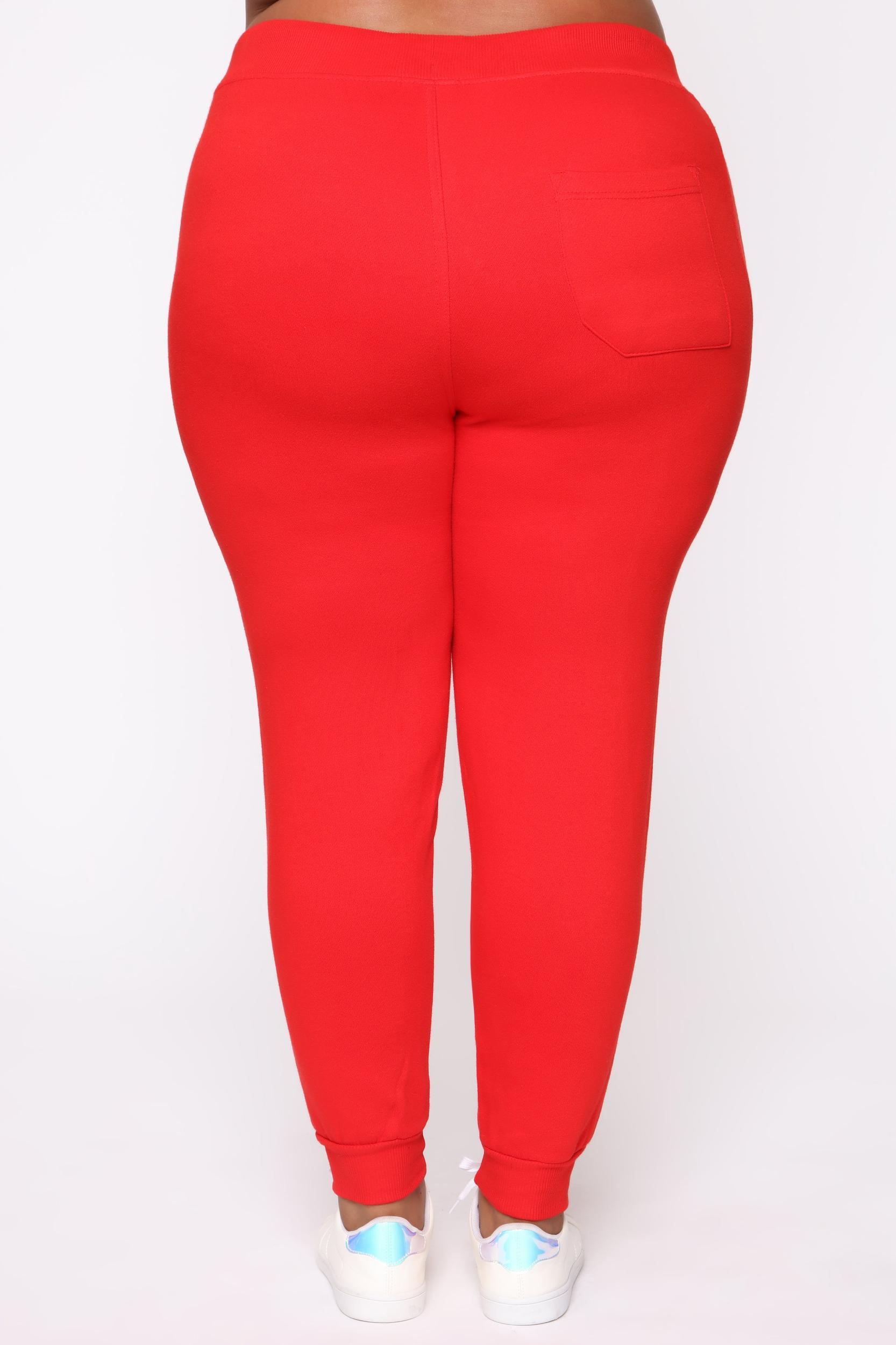 Stole Your Boyfriend's Oversized Jogger - Red Product Image