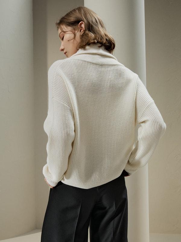 Wool-Cashmere Blend Shawl Collar Cardigan Product Image