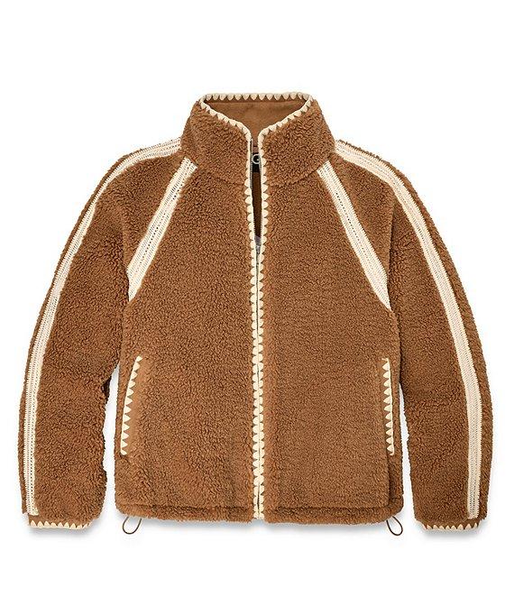 UGG Nikia Crochet UGGFluff Fleece Zip-Front Jacket Product Image