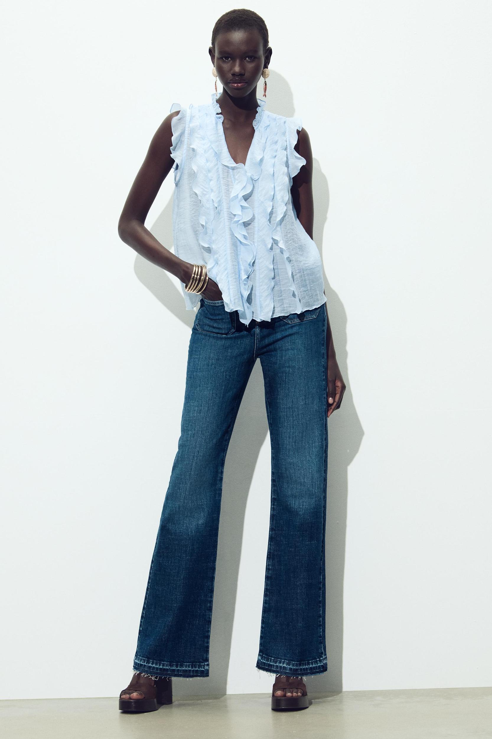 FLOWY RUFFLED TOP Product Image