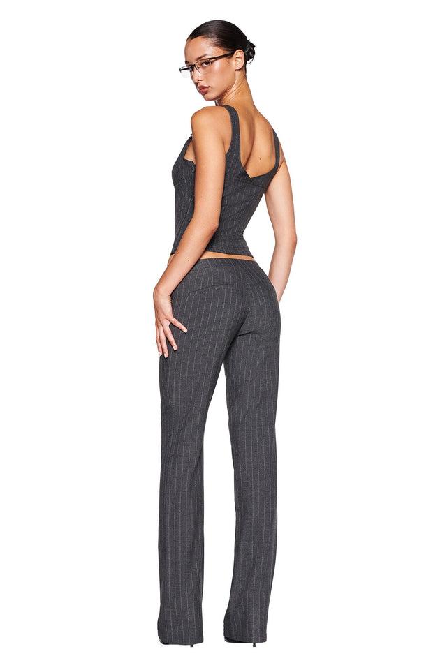 MARRION PANT - GREY : PINSTRIPE Product Image